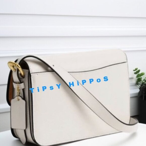 NEW!!! Coach White/Chalk Leather Sage Shoulder Bag/Crossbody with Adjustable Str - Picture 2 of 12